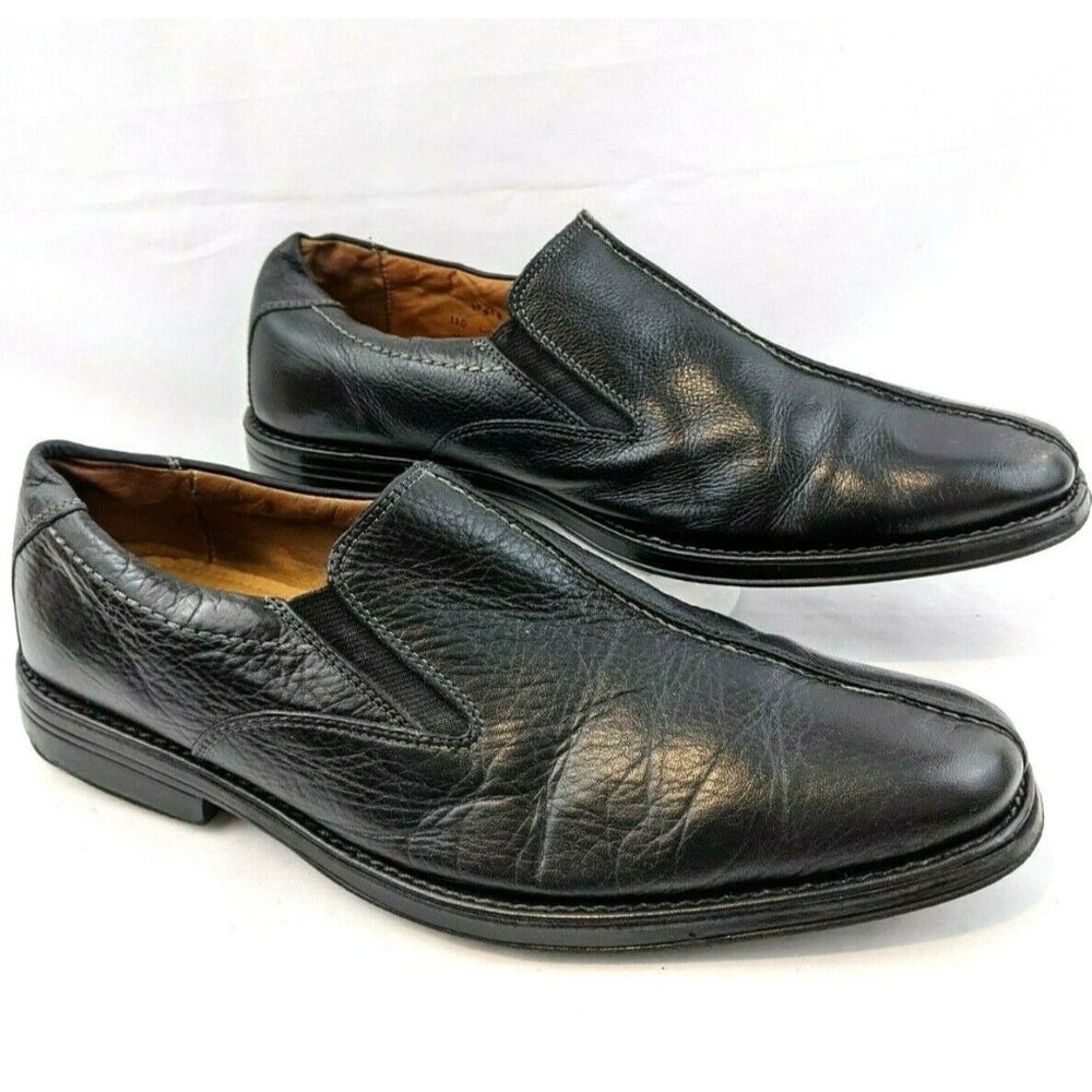 Sandro Comfort Walk Men's Shoes Size US 11 Leather Loafers Black Slip-On Casual